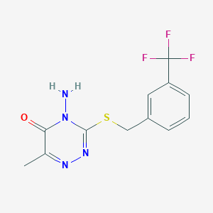 4-Amino-6-methyl-3-[[3-(trifluoromethyl)phenyl]methylsulfanyl]-1,2,4-triazin-5-one