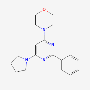 4-[2-Phenyl-6-(1-pyrrolidinyl)-4-pyrimidinyl]morpholine