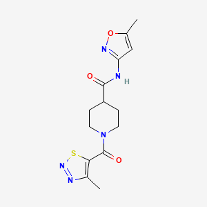 1-(4-methyl-1,2,3-thiadiazole-5-carbonyl)-N-(5-methylisoxazol-3-yl)piperidine-4-carboxamide