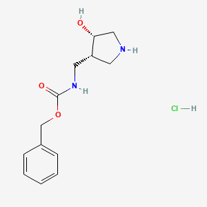 cis-Benzyl ((4-hydroxypyrrolidin-3-YL)methyl)carbamate hcl