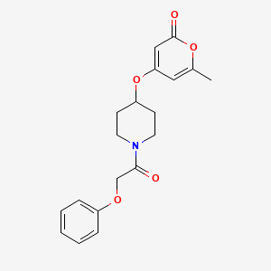 6-methyl-4-((1-(2-phenoxyacetyl)piperidin-4-yl)oxy)-2H-pyran-2-one