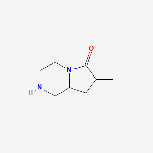molecular formula C8H14N2O B2993652 7-Methylhexahydropyrrolo[1,2-a]pyrazin-6(2H)-one CAS No. 200418-23-1