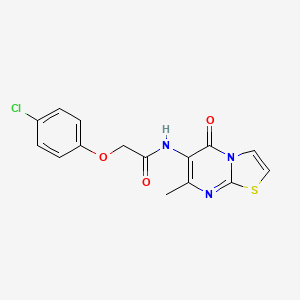 molecular formula C15H12ClN3O3S B2993654 2-(4-chlorophenoxy)-N-(7-methyl-5-oxo-5H-[1,3]thiazolo[3,2-a]pyrimidin-6-yl)acetamide CAS No. 955769-95-6