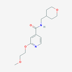 molecular formula C15H22N2O4 B2993672 2-(2-methoxyethoxy)-N-((tetrahydro-2H-pyran-4-yl)methyl)isonicotinamide CAS No. 2034431-18-8