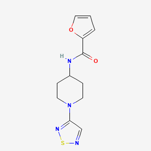 molecular formula C12H14N4O2S B2993674 N-(1-(1,2,5-噻二唑-3-基)哌啶-4-基)呋喃-2-甲酰胺 CAS No. 2034517-72-9