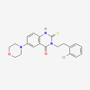 3-[2-(2-chlorophenyl)ethyl]-6-morpholin-4-yl-2-sulfanylidene-1H-quinazolin-4-one