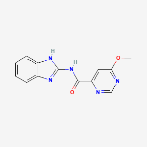 molecular formula C13H11N5O2 B2993707 N-(1H-苯并[d]咪唑-2-基)-6-甲氧基嘧啶-4-甲酰胺 CAS No. 2034248-25-2