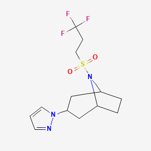 (1R,5S)-3-(1H-pyrazol-1-yl)-8-((3,3,3-trifluoropropyl)sulfonyl)-8-azabicyclo[3.2.1]octane