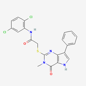 N-(2,5-dichlorophenyl)-2-((3-methyl-4-oxo-7-phenyl-4,5-dihydro-3H-pyrrolo[3,2-d]pyrimidin-2-yl)thio)acetamide