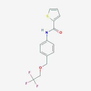 molecular formula C14H12F3NO2S B299372 N-{4-[(2,2,2-trifluoroethoxy)methyl]phenyl}-2-thiophenecarboxamide 