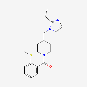(4-((2-ethyl-1H-imidazol-1-yl)methyl)piperidin-1-yl)(2-(methylthio)phenyl)methanone
