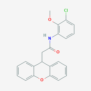 molecular formula C22H18ClNO3 B299373 N-(3-chloro-2-methoxyphenyl)-2-(9H-xanthen-9-yl)acetamide 
