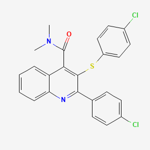 2-(4-chlorophenyl)-3-[(4-chlorophenyl)sulfanyl]-N,N-dimethyl-4-quinolinecarboxamide