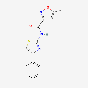 molecular formula C14H11N3O2S B2993759 5-methyl-N-(4-phenylthiazol-2-yl)isoxazole-3-carboxamide CAS No. 930678-08-3