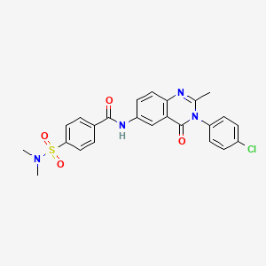 molecular formula C24H21ClN4O4S B2993765 N-(3-(4-chlorophenyl)-2-methyl-4-oxo-3,4-dihydroquinazolin-6-yl)-4-(N,N-dimethylsulfamoyl)benzamide CAS No. 1172918-45-4