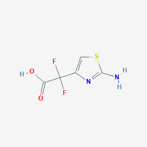 molecular formula C5H4F2N2O2S B2993772 2-(2-Amino-1,3-thiazol-4-yl)-2,2-difluoroacetic acid CAS No. 2219371-96-5