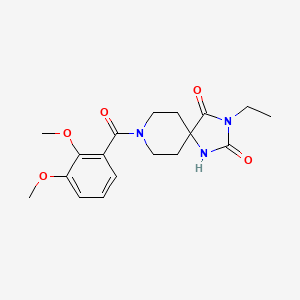 molecular formula C18H23N3O5 B2993777 8-(2,3-Dimethoxybenzoyl)-3-ethyl-1,3,8-triazaspiro[4.5]decane-2,4-dione CAS No. 1021089-47-3