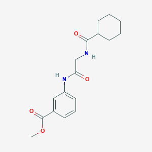 molecular formula C17H22N2O4 B2993782 Methyl 3-(2-(cyclohexanecarboxamido)acetamido)benzoate CAS No. 433309-86-5