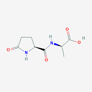 molecular formula C8H12N2O4 B2993792 (2R)-2-{[(2S)-5-oxopyrrolidin-2-yl]formamido}propanoic acid CAS No. 21282-16-6
