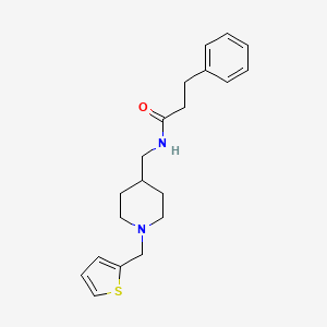 3-phenyl-N-((1-(thiophen-2-ylmethyl)piperidin-4-yl)methyl)propanamide
