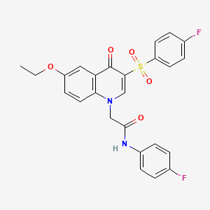 2-[6-ethoxy-3-(4-fluorophenyl)sulfonyl-4-oxoquinolin-1-yl]-N-(4-fluorophenyl)acetamide