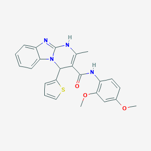 molecular formula C24H22N4O3S B299380 N-(2,4-dimethoxyphenyl)-2-methyl-4-(2-thienyl)-1,4-dihydropyrimido[1,2-a]benzimidazole-3-carboxamide 