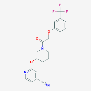 2-((1-(2-(3-(Trifluoromethyl)phenoxy)acetyl)piperidin-3-yl)oxy)isonicotinonitrile