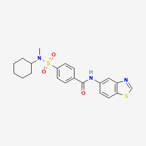 N-(benzo[d]thiazol-5-yl)-4-(N-cyclohexyl-N-methylsulfamoyl)benzamide