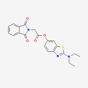 2-(Diethylamino)benzo[d]thiazol-6-yl 2-(1,3-dioxoisoindolin-2-yl)acetate