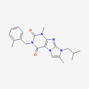 8-isobutyl-1,7-dimethyl-3-(2-methylbenzyl)-1H-imidazo[2,1-f]purine-2,4(3H,8H)-dione