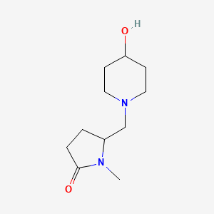 5-[(4-Hydroxypiperidin-1-yl)methyl]-1-methylpyrrolidin-2-one