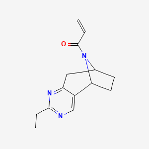 molecular formula C14H17N3O B2993814 1-(5-Ethyl-4,6,12-triazatricyclo[7.2.1.02,7]dodeca-2,4,6-trien-12-yl)prop-2-en-1-one CAS No. 2361642-84-2