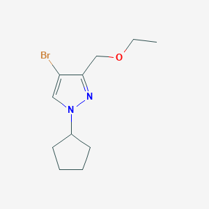 molecular formula C11H17BrN2O B2993818 4-bromo-1-cyclopentyl-3-(ethoxymethyl)-1H-pyrazole CAS No. 1856042-18-6
