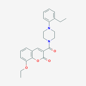 molecular formula C24H26N2O4 B2993826 8-ethoxy-3-(4-(2-ethylphenyl)piperazine-1-carbonyl)-2H-chromen-2-one CAS No. 873857-43-3