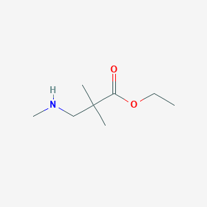 molecular formula C8H17NO2 B2993827 Ethyl 2,2-dimethyl-3-(methylamino)propanoate CAS No. 1612172-78-7