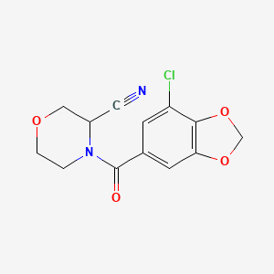 4-(7-chloro-2H-1,3-benzodioxole-5-carbonyl)morpholine-3-carbonitrile