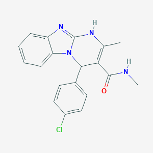 molecular formula C19H17ClN4O B299383 4-(4-chlorophenyl)-N,2-dimethyl-1,4-dihydropyrimido[1,2-a]benzimidazole-3-carboxamide 