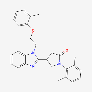 1-(2,6-dimethylphenyl)-4-(1-(2-(o-tolyloxy)ethyl)-1H-benzo[d]imidazol-2-yl)pyrrolidin-2-one
