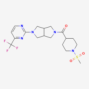 (1-Methylsulfonylpiperidin-4-yl)-[2-[4-(trifluoromethyl)pyrimidin-2-yl]-1,3,3a,4,6,6a-hexahydropyrrolo[3,4-c]pyrrol-5-yl]methanone