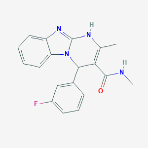 molecular formula C19H17FN4O B299385 4-(3-fluorophenyl)-N,2-dimethyl-1,4-dihydropyrimido[1,2-a]benzimidazole-3-carboxamide 