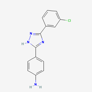 4-[5-(3-chlorophenyl)-4H-1,2,4-triazol-3-yl]aniline