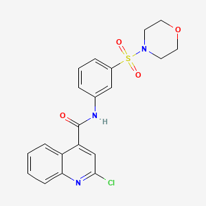 molecular formula C20H18ClN3O4S B2993860 2-chloro-N-[3-(morpholine-4-sulfonyl)phenyl]quinoline-4-carboxamide CAS No. 1118799-37-3