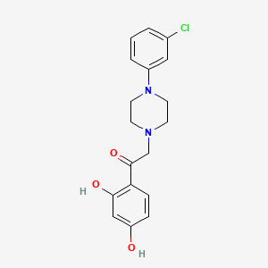 2-[4-(3-Chlorophenyl)piperazin-1-yl]-1-(2,4-dihydroxyphenyl)ethanone