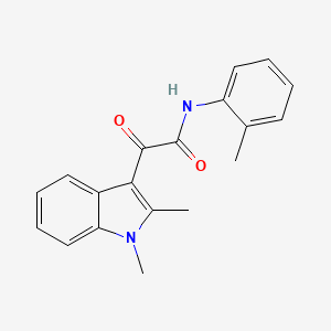 molecular formula C19H18N2O2 B2993863 2-(1,2-dimethyl-1H-indol-3-yl)-2-oxo-N-(o-tolyl)acetamide CAS No. 862831-36-5