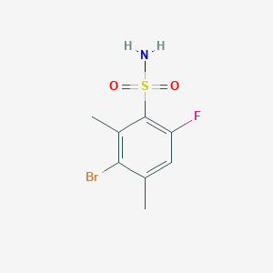 molecular formula C8H9BrFNO2S B2993867 3-Bromo-6-fluoro-2,4-dimethylbenzenesulfonamide CAS No. 2551118-42-2
