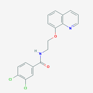 molecular formula C18H14Cl2N2O2 B299387 3,4-dichloro-N-[2-(8-quinolinyloxy)ethyl]benzamide 