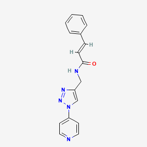 N-((1-(pyridin-4-yl)-1H-1,2,3-triazol-4-yl)methyl)cinnamamide