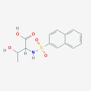 molecular formula C14H15NO5S B2993876 3-Hydroxy-2-(naphthalene-2-sulfonamido)butanoic acid CAS No. 1008972-08-4