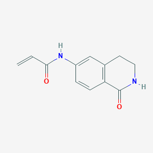 molecular formula C12H12N2O2 B2993883 N-(1-Oxo-3,4-dihydro-2H-isoquinolin-6-yl)prop-2-enamide CAS No. 2308315-16-2