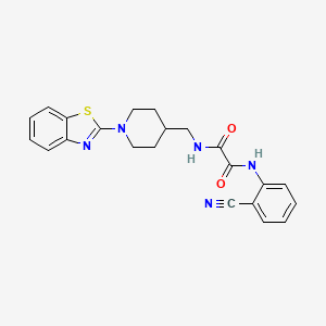 molecular formula C22H21N5O2S B2993884 N1-((1-(苯并[d]噻唑-2-基)哌啶-4-基)甲基)-N2-(2-氰基苯基)草酰胺 CAS No. 1797951-74-6